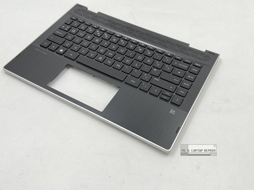 Genuine OEM HP Pavilion 14-CD Palmrest Top Cover UK Keyboard Black L18947-031 - Afbeelding 2 van 3