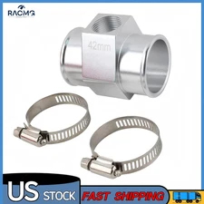 42mm Joint Pipe Radiator Hose Adapter For 1/2"-14NPT Water Temp Gauge Sensor