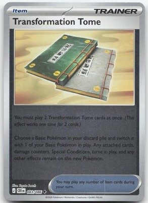 Transformation Tome 083/086 Uncommon Chaos Rising Pokemon Reverse Holo Near Mint