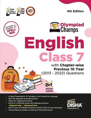 Disha Experts | Olympiad Champs English Class 7 with Chapter-wise Previous 10...