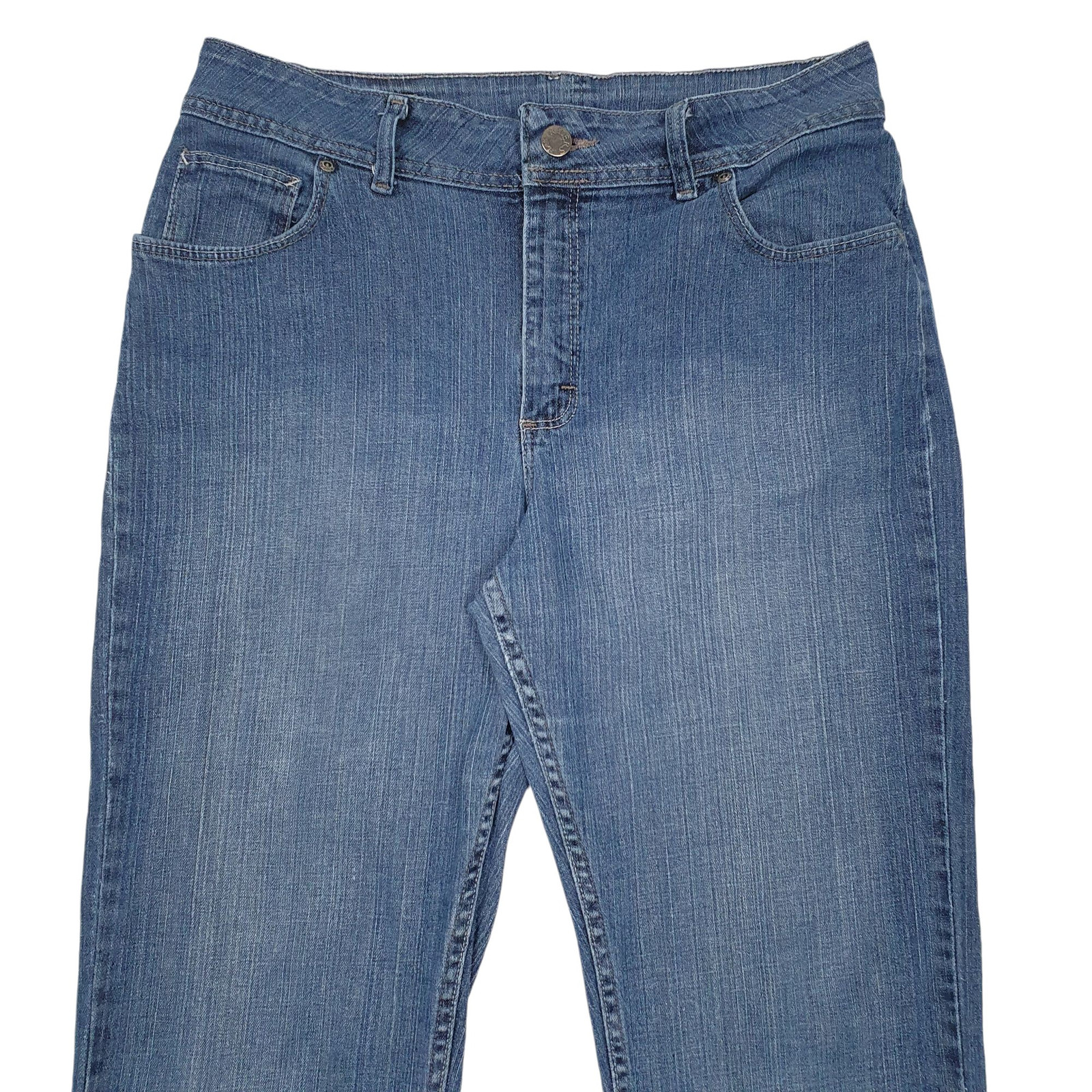 LEE Riders Jeans Regular Fit Blue Denim Trousers Womens UK18 image 2