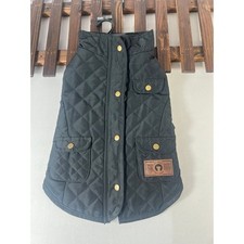 14" Fab Dog Quilted Barn Coat Black