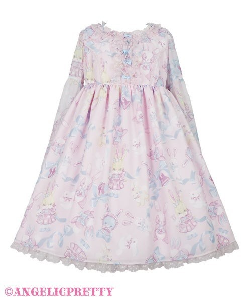♡ Angelic Pretty ♡ Moco Moco Bunnys ♡ Una pieza ♡ Rosa ♡