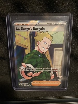 Pokémon Lt. Surge's Bargain Full Art Trainer Ultra Rare Holo ME01 170/132