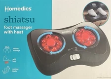 Homedics SHIATSU FOOT MASSAGER Deep Spinning Massage With Heat FMS-100HC2 - NEW 