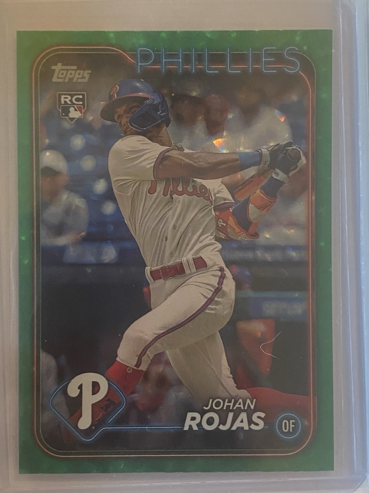 2024 Topps Series 1 - Johan Rojas #209 Green Crackle Foil /499 (RC)
