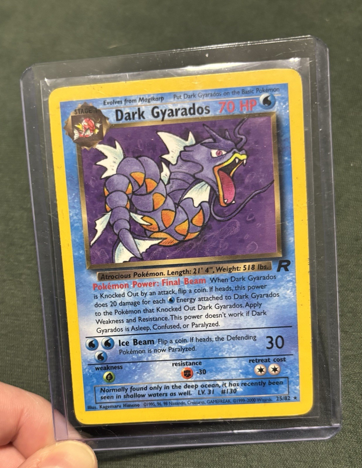 Pokémon TCG Dark Gyarados 25/82 Team Rocket Rare NM