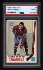 1969 OPC #4 SERGE SAVARD ROOKIE CARD PSA 8 NEAR MINT-MINT. rookie card picture