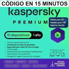 Premium Security Antivirus 1 Año/10 D/PC Mac Android iOS Licencia Email/VPN ilim