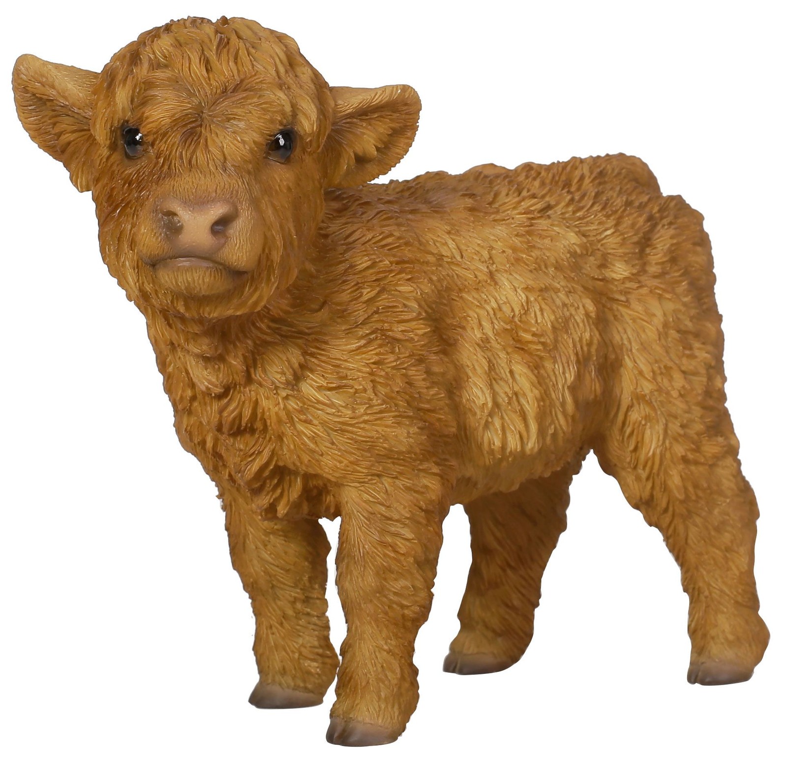 Vivid Arts Highland Cattle Calf Lifelike Ornament Gift Indoor Outdoor Pet Pals