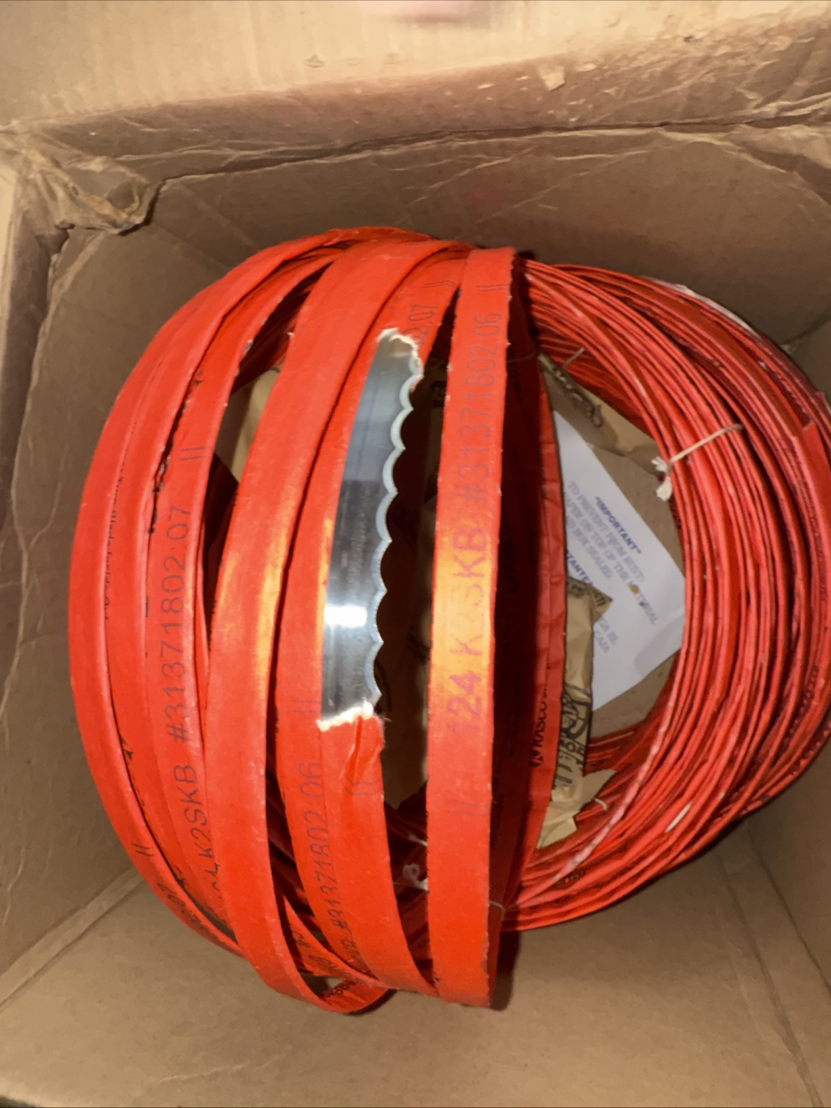 Kasco Meat Band Saw Blade - Scallop Edge - 124 in. x 5/8 in. x .022 in Lot 40