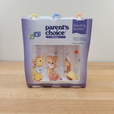 Vintage 2000 Y2K Parent's Choice Cute Animal Baby Bottles 8 oz