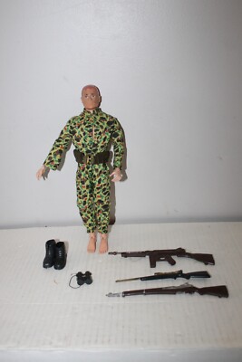 Vintage GI Joe 1964 Action Figure Doll reddish brown painted hair