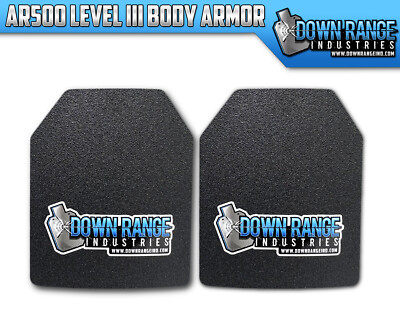 Body Armor AR500 Level 3 Set Of Plates Curved 10x12 Front & Back Plates