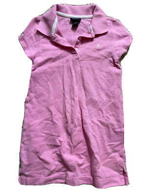 Nautica Toddler Girls Polo Shirt Dress Size S Pink Short Sleeve Collared  29