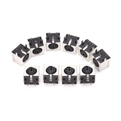 10pcs Mini 6-pin Din Socket Connectors PS-2 Female Plug PCB Solder Connector