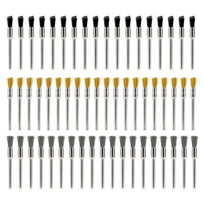 XCAN 20x Topfbürste Drahtbürste Nylon/Stahl/Kupfer Pinsel für Dremel Proxxon 3mm