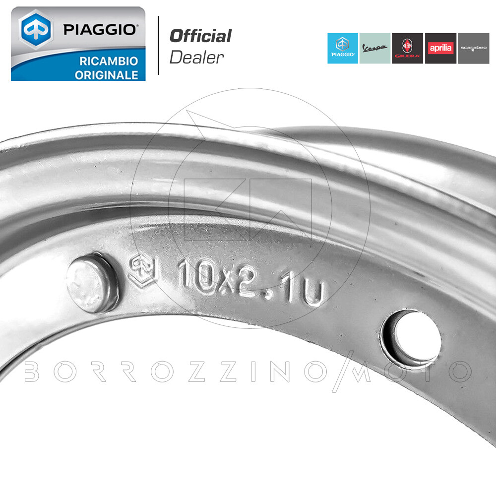 Cerchio Ruota In Lega 3.50 10" Cromato Per VESPA 125 150 180 200 PE PX SPRINT - Foto 4