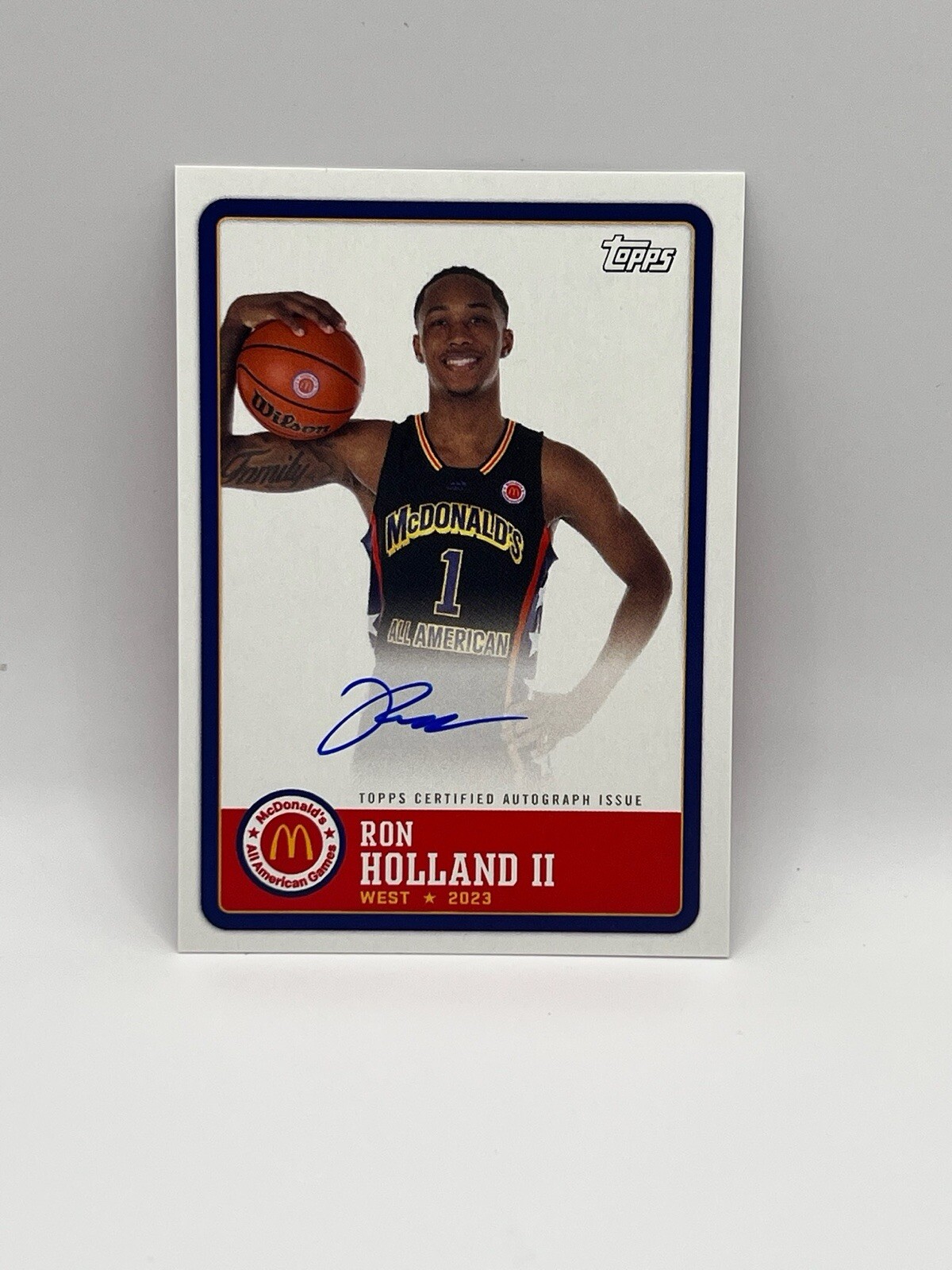 Ron Holland II 2023 Topps Chrome McDonald’s All American On Card Autograph