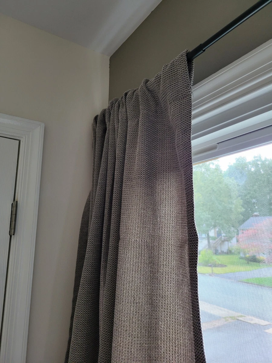Set of Two Window Curtain Panels JC Penney Rectangle Design Taupe