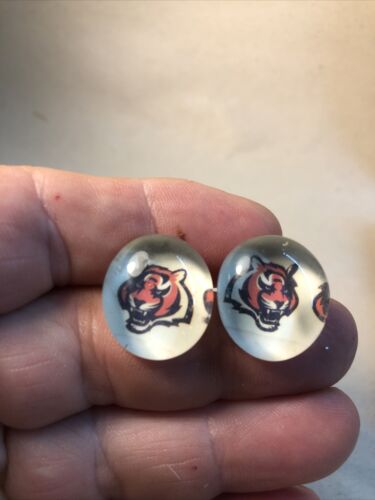Cincinnati Bengal earrings/ men or womens / stud backing  - Picture 1 of 2