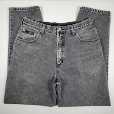 Vintage Bum Equipment 90s Black Denim Jeans Faded Size 34x32 Acid wash Mens