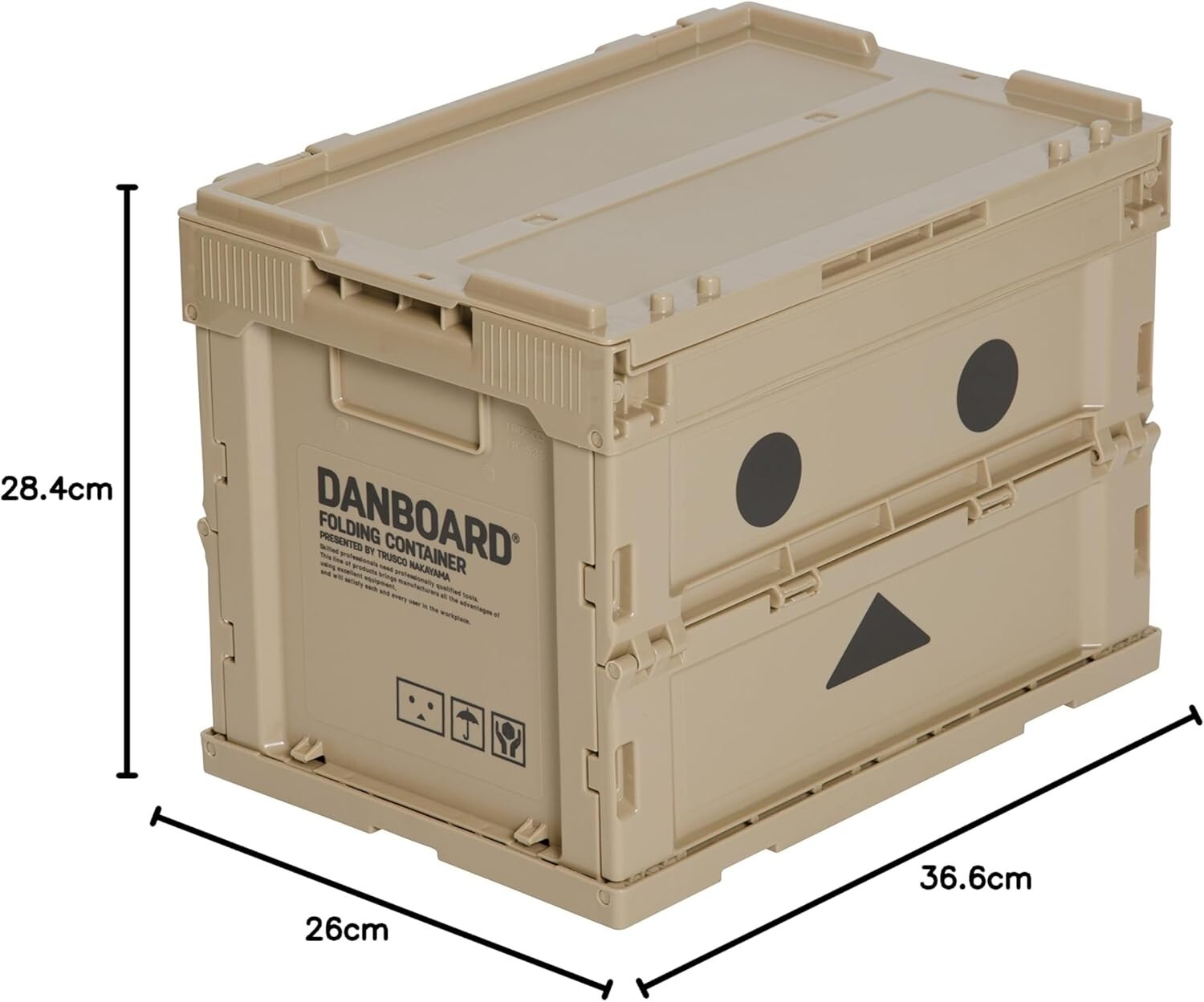 Trusco ‎TR-C50B-A-DNB Container Danboard 50L Folding Box Japan Online ...
