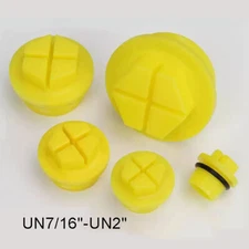 Flanged Blanking Plug UN7/16" - UN2" Blanking Cap POM Plastic Male Thread