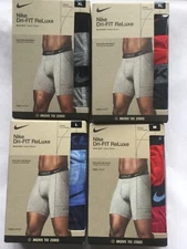 Nike Dri Fit ReLuxe Boxer Brief 2 Pack New Men Red Gray Blue Black