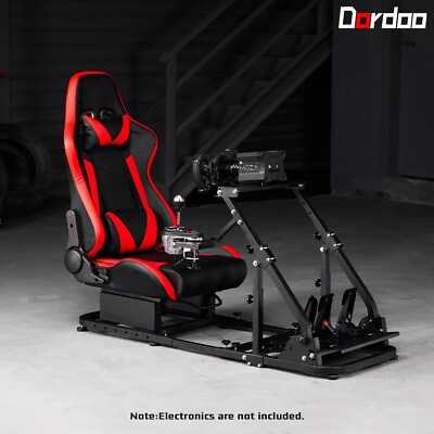 Dardoo Lenkradständer Passend für Logitech Racing Sim Cockpit mit Rotem Sitz