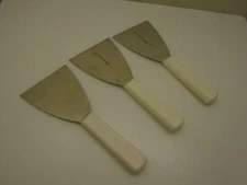 Dexter USA Stiff Set (3) Pot Pan Scraper 4" Angled Blade Bevel Tips Factory 2nd