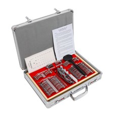 104 Pcs Optometry Optical Trial Lens Kit Test Metal Trial Frame Set w/ Case Box