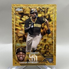 2023 Topps Chrome Gilded Xander Bogaerts Wave Gold Etch /75 Padres #114