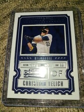 Christian Yelich 2020 Panini Contenders Winning Tickets Baseball Card WT-10