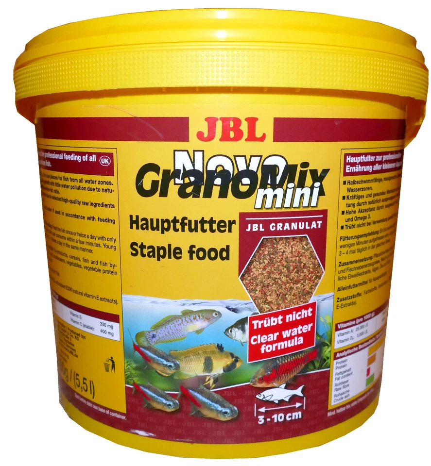 Nachfüllpack: JBL Novo GranoMix mini Granulat - Futter Aquarienfische 3-10 cm
