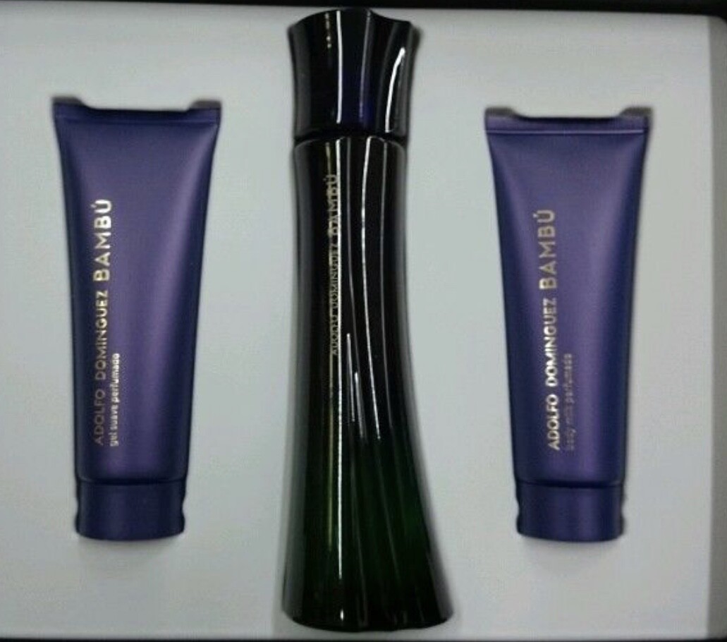 100ml Estuche Set de regalo Adolfo Dominguez Bambu Eau de toilette+ locion + gel