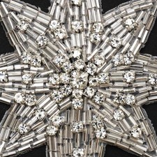 Large Blue Rhinestone Cross Patch - 5cm Crystal Diamond Applique For Clothing, Bags & Shoes | Sew-On Decorative Badge