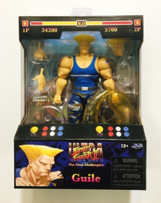 IN HAND* Street Fighter II Guile (Player 2) Figure Jada Wondercon