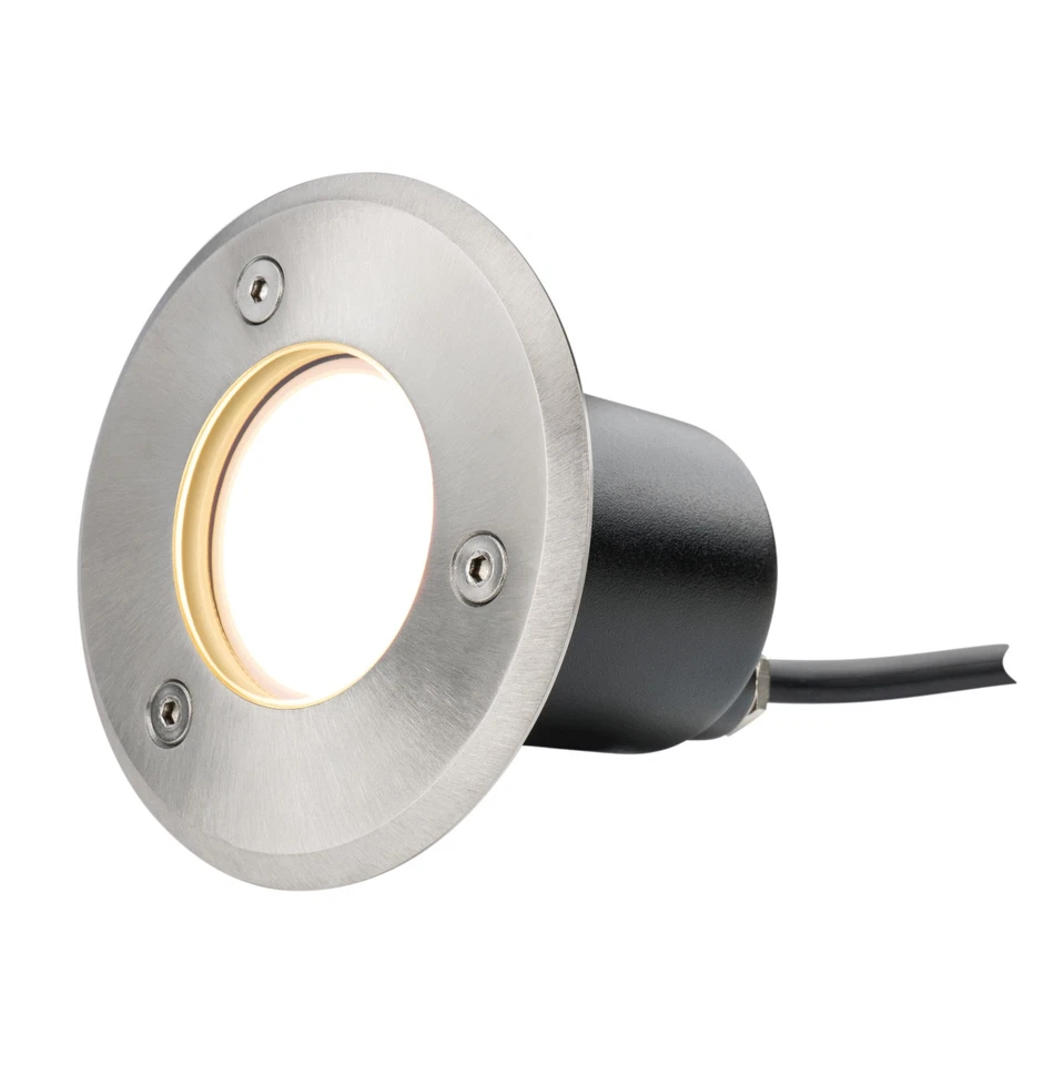 Bodeneinbauleuchte Bodeneinbaustrahler IP67 EDELSTAHL GU10 LED 230V Flach Rund - Bild 4 von 4