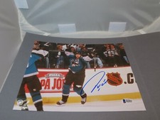 Owen Nolan Signed San Jose Sharks 8x10 Photo Autographed Beckett BAS COA 1B