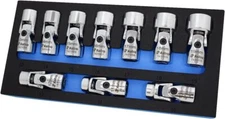 Astro Pneumatic Tool 74310 10-Piece 3/8" Drive Flex Socket Set - 6 Chrome 