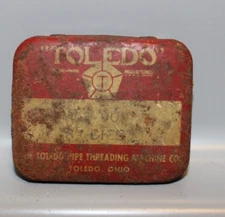 Toledo Pipe Threading Dies 1 set Vintage Original Tin