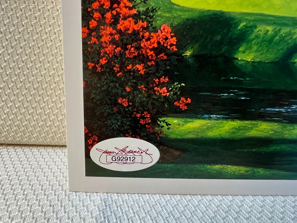 Подписанная литография для гольфа Ken Venturi 11th Hole @ Augusta Masters Larry Dyke JSA - Изображение 4 из 4