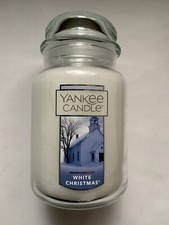 YANKEE CANDLE WHITE CHRISTMAS 22 oz. LARGE JAR HOLIDAY FAVORITE SCENT VHTF