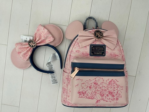 Walt Disney World Parks DVC Riviera Resort Loungefly zaino borsa + orecchie IN MANO - Foto 3 di 12