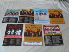 THE STYLISTICS - 7 different lovely colour tour flyers (MINT),