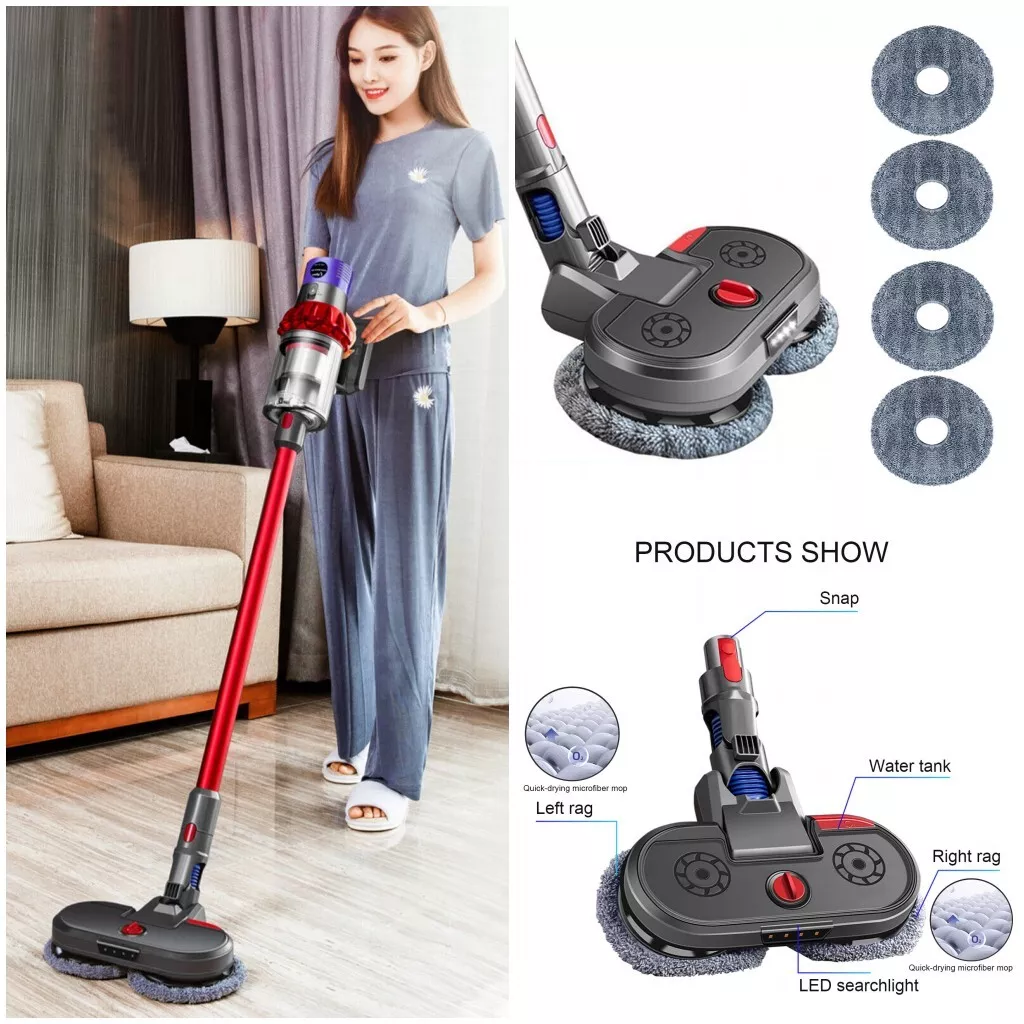 Electric Motorised Mop for Dyson V7 V8 V10 V11 Cordless Vacuum Cleaners  Wet/Dry