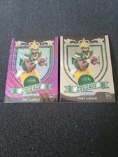 Trey Lance 2 Card Lot 2021 Prizm Draft Picks CRUSADE Purple Wave RC 49ers