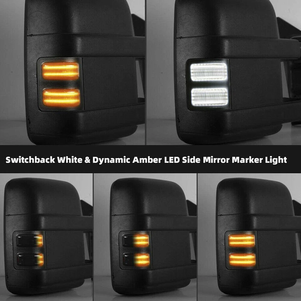 Switchback LED Side Mirror Marker Light For 08-16 Ford F250 F350 F450 Super Duty Foto 2 de 4