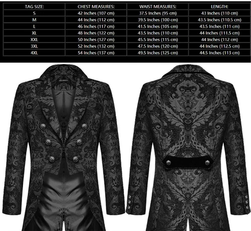 Costume uomo vittoriano steampunk giacca cappotto rinascimento medievale - Foto 4 di 13